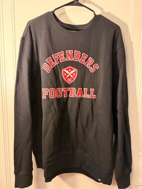 Defenders Football Black Crewneck Sweatshirt